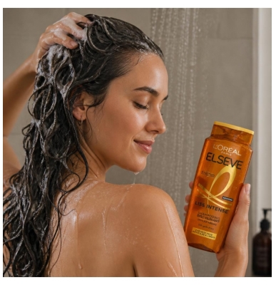 L'Oréal Paris Elseve Liss Intense Shampoing Disciplinant Cheveux Secs Difficile à Lisser 300 ml