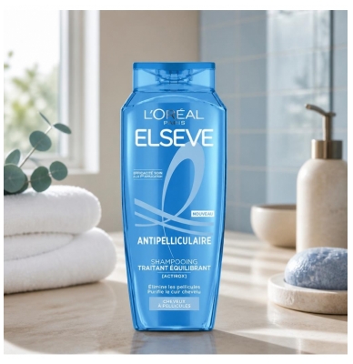 L'Oréal Paris Elseve Antipelliculaire Shampoing Traitant et Équilibrant pour Cheveux à Pellicules 300 ml