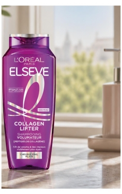 L'Oréal Paris Elseve Collagen Lifter Shampoing Volumateur Cheveux Fins et Plats 250 ml