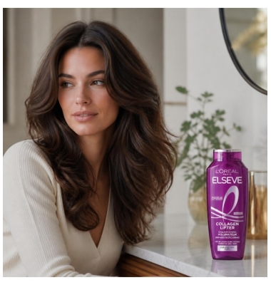 L'Oréal Paris Elseve Collagen Lifter Shampoing Volumateur Cheveux Fins et Plats 250 ml