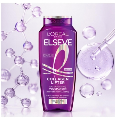 L'Oréal Paris Elseve Collagen Lifter Shampoing Volumateur Cheveux Fins et Plats 250 ml
