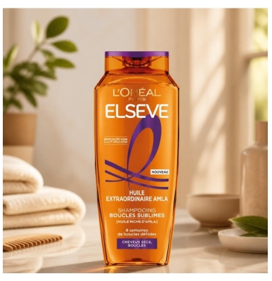 L'Oréal Paris Elseve Huile Extraordinaire Amla Shampoing Boucles Sublimes Cheveux Secs Bouclés 250 ml