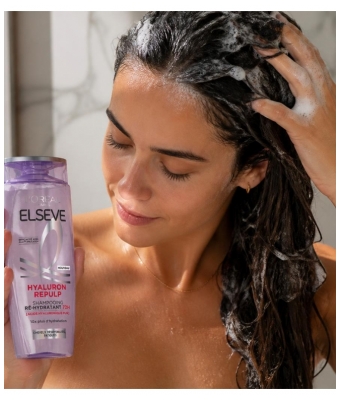 L'Oréal Paris Elseve Hyaluron Repulp Shampoing Ré-Hydratant 72H Cheveux Déshydratés Fatigués 250 ml