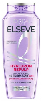 L'Oréal Paris Elseve Hyaluron Repulp Shampoing Ré-Hydratant 72H Cheveux Déshydratés Fatigués 250 ml