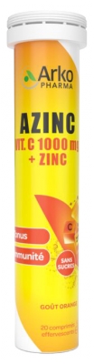 Arkopharma Azinc Vitamine C 1000 mg + Zinc 20 Comprimés Effervescents
