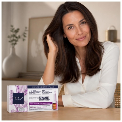 Phyto Phytocyane Intensive+ Antichute Progressive Femme 12 Fioles de 5 ml