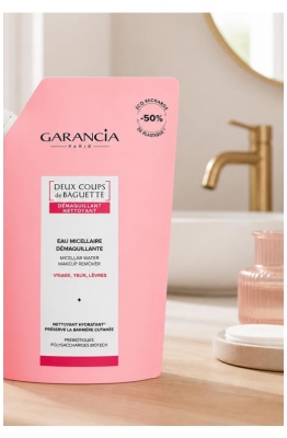 Garancia En Deux Coups de Baguette Eau Démaquillante Micellaire Éco-Recharge 400 ml