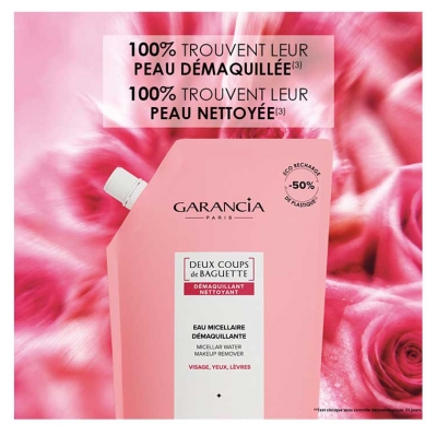 Garancia En Deux Coups de Baguette Eau Démaquillante Micellaire Éco-Recharge 400 ml