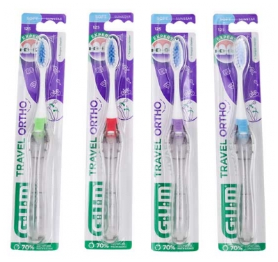 GUM Brosse de Voyage Compacte Orthodontique 125