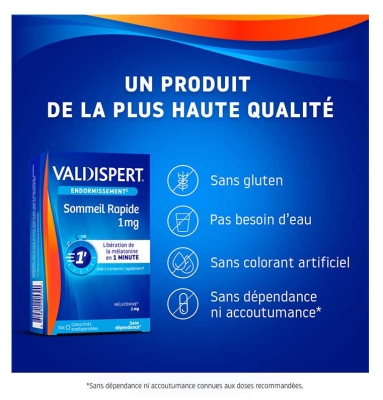 Valdispert Sommeil Rapide 1 mg - Complément Alimentaire 50 Comprimés