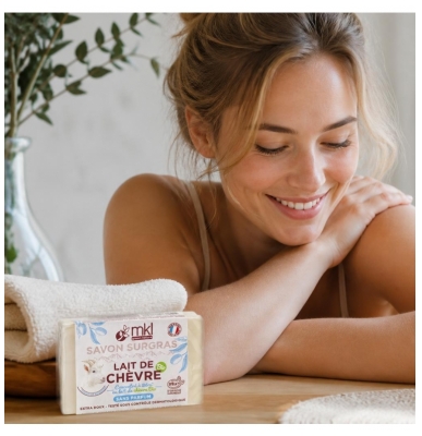MKL Green Nature Neutre Lait de Chèvre Savon Surgras Purifiant Visage & Corps 100 g
