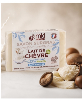 MKL Green Nature Neutre Lait de Chèvre Savon Surgras Purifiant Visage & Corps 100 g