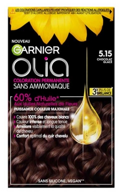 Garnier Olia Coloration Permanente Sans Ammoniaque Sans Silicone 120 g - Coloration : 5.15 Chocolat Glacé