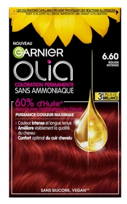 Garnier Olia Coloration Permanente Sans Ammoniaque Sans Silicone 120 g - Coloration : 6.60 Rouge Intense