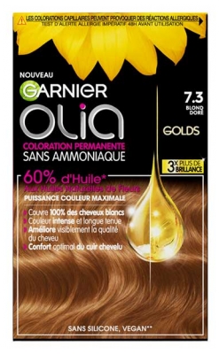 Garnier Olia Coloration Permanente Sans Ammoniaque Sans Silicone 120 g - Coloration : 7.3 Blond Doré