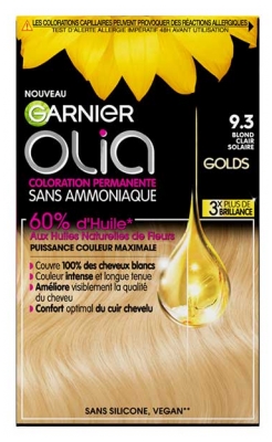 Garnier Olia Coloration Permanente Sans Ammoniaque Sans Silicone 120 g - Coloration : 9.3 Blond Claire Solaire