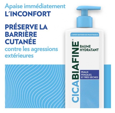 CicaBiafine Baume Hydratant Anti-Dessèchement Peaux Fragiles Lot de 2 x 400 ml