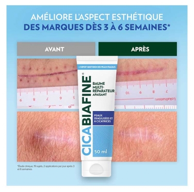 CicaBiafine Baume Multi-Réparateur Apaisant Peaux Fragilisées et à Cicatrices 50 ml
