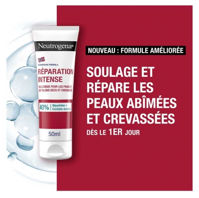 Neutrogena Réparation Intense Cica Crème Pieds et Talons Crevassés 50 ml