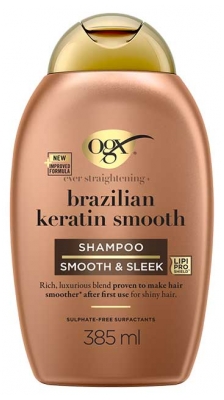 Ogx Shampoing Kératine du Brésil Cheveux Bouclés 385 ml