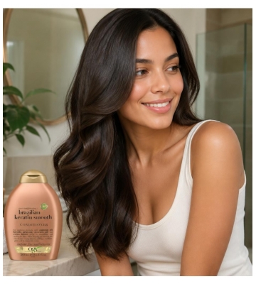 Ogx Après-Shampoing Kératine du Brésil Cheveux Bouclés 385 ml