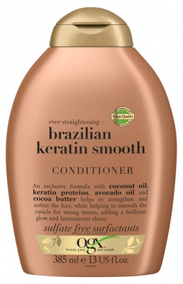 Ogx Après-Shampoing Kératine du Brésil Cheveux Bouclés 385 ml
