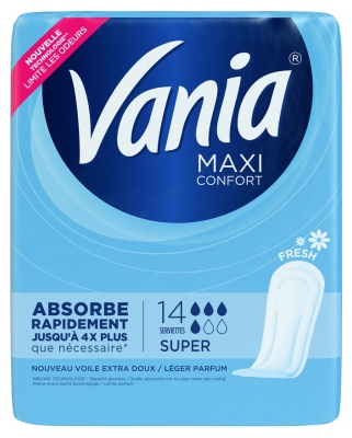 Vania Serviettes Hygiéniques Maxi Confort Super 14 Serviettes