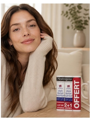 Neutrogena ® Trio Sticks Lèvres (2 Achetés le 3Ème Offert) Stick de 3 X 4,8 g
