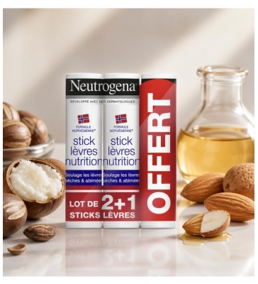 Neutrogena ® Trio Sticks Lèvres (2 Achetés le 3Ème Offert) Stick de 3 X 4,8 g