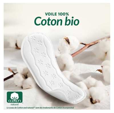 Vania Confort Protège-Slips Normal Coton Bio 30 Protège-Lingeries