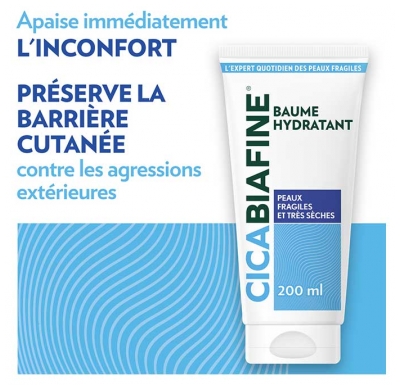 CicaBiafine Baume Hydratant Anti-Dessèchement Peaux Fragiles 200 ml