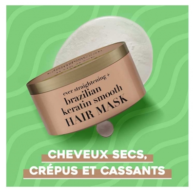 Ogx Masque Capillaire Lissant à la Kératine 60 Secondes 300 ml