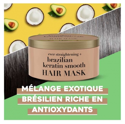 Ogx Masque Capillaire Lissant à la Kératine 60 Secondes 300 ml