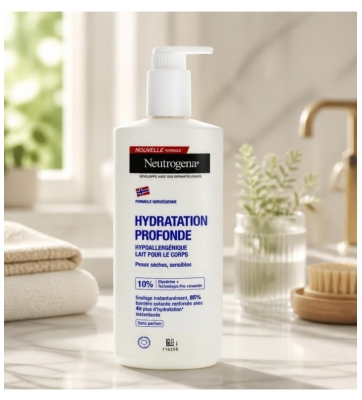 Neutrogena Hydratation Profonde Lait Hypoallergénique Flacon-Pompe 400 ml