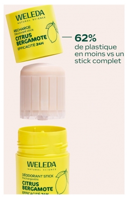 Weleda Déodorant Stick Rechargeable Citrus Bergamote 24H 50 g