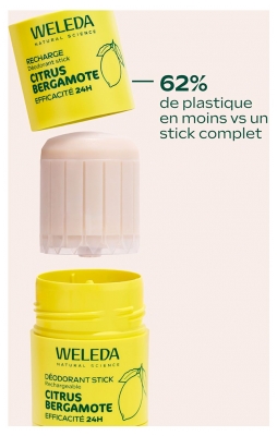 Weleda Déodorant Stick Recharge Citrus Bergamote 24H 50 g