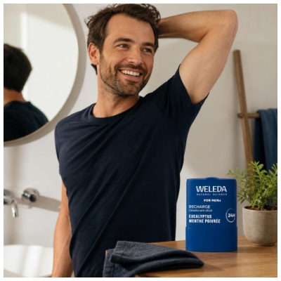 Weleda For Men Déodorant Stick Recharge Eucalyptus Menthe Poivrée 24H 50 g