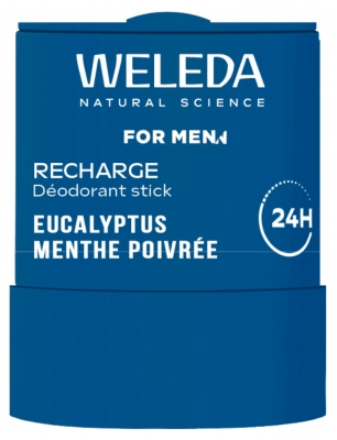 Weleda For Men Déodorant Stick Recharge Eucalyptus Menthe Poivrée 24H 50 g