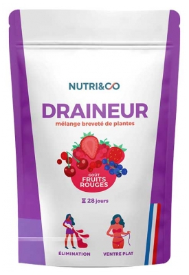 Nutri&Co Draineur Élimination Ventre Plat 100 g - Goût : Fruits Rouges