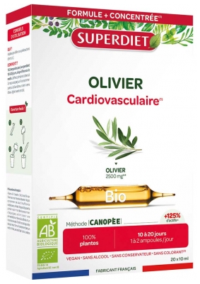Superdiet Olivier Bio - 20 Ampoules de 15 ml