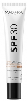 Mádara Écran Solaire Visage SPF30 Anti-Âge aux Cellules Souches Végétales 40 ml (à consommer de préférence avant le 30/12/2026)