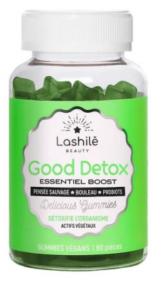 Lashilé Beauty Good Detox Essentiel Boost 60 Gummies Détoxifiant pour l'Organisme (à consommer de préférence avant le 31/12/2026)