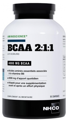 NHCO BCAA 2:1:1 - 90 Comprimés (à consommer de préférence avant le 31/12/2026)