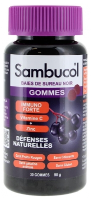 Sambucol Immuno Forte 30 Gommes - Défenses naturelles (à consommer de préférence avant le 31/12/2026)