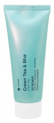 Jkosmec All Bright Mousse nettoyante au Green Tea & Bha 180 ml (à consommer de préférence avant le 01/01/2027)