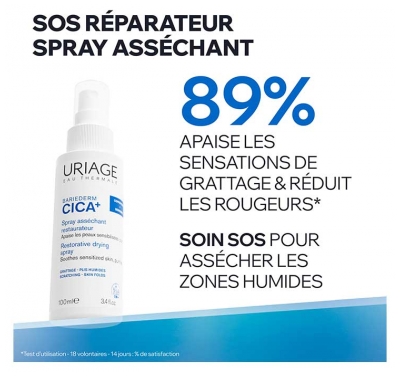 Uriage Bariéderm Cica + Spray Asséchant Restaurateur Peaux Sensibles 100 ml