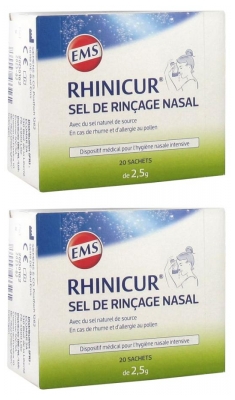 Rhinicur Sel de Rinçage Nasal 2 x 20 Sachets de 2,5 g