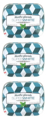 Superwhite Lot de 3 x 50 Pastilles Menthe Glaciale