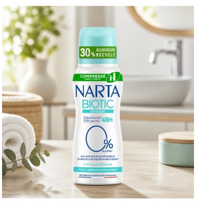 Narta Biotic Déodorant Invisible Spray 72H 100 ml