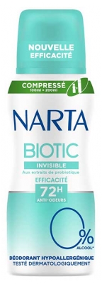 Narta Biotic Déodorant Invisible Spray 72H 100 ml